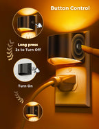 L LOHAS LED Night Lights Plug into Wall, Dimmable Night Light 2 Pack
