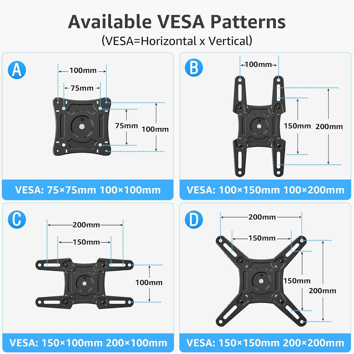 MOUNTUP 550 mm Long Arm TV Wall Bracket for 14–42 Inch TVs & Monitors