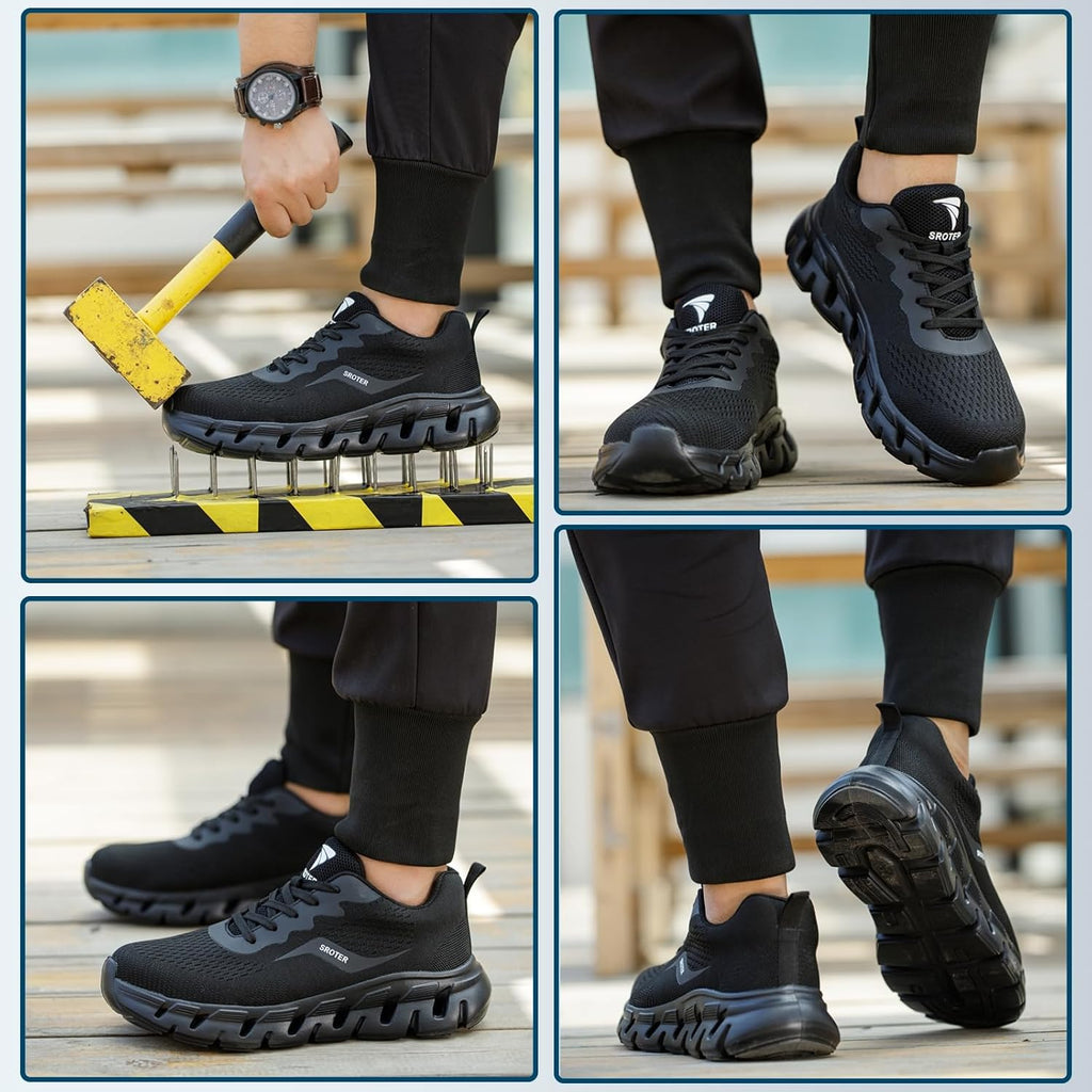 Steel Toe Cap Trainers Safety Trainers Mens Womens Lightweight Safety Shoes Non Slip Breathable Comfortable Work Boots