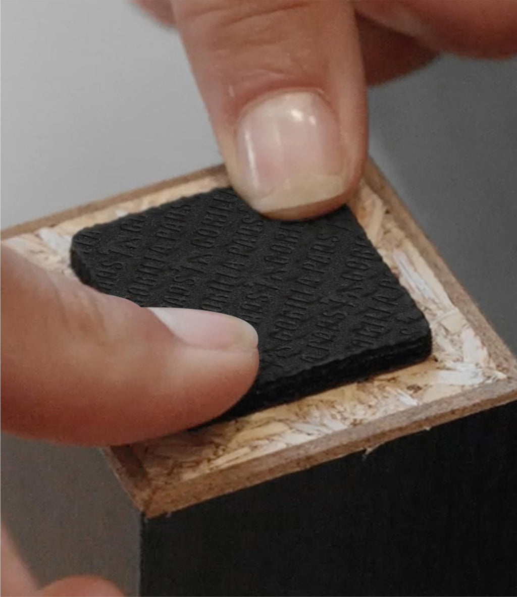 Slipstick GorillaPads Non Slip Furniture Pads/Gripper Floor Protectors (Set of 4) 3 Inch Square Self Adhesive Rubber Stoppers for Furniture Legs, CB155