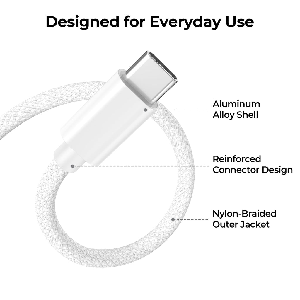 BASESAILOR USB A to USB C Charger Cable 3Pack 0.5/1/2M Black