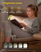 Glocusent USB Rechargeable Book Light, Portable Clip-on LED Reading Light