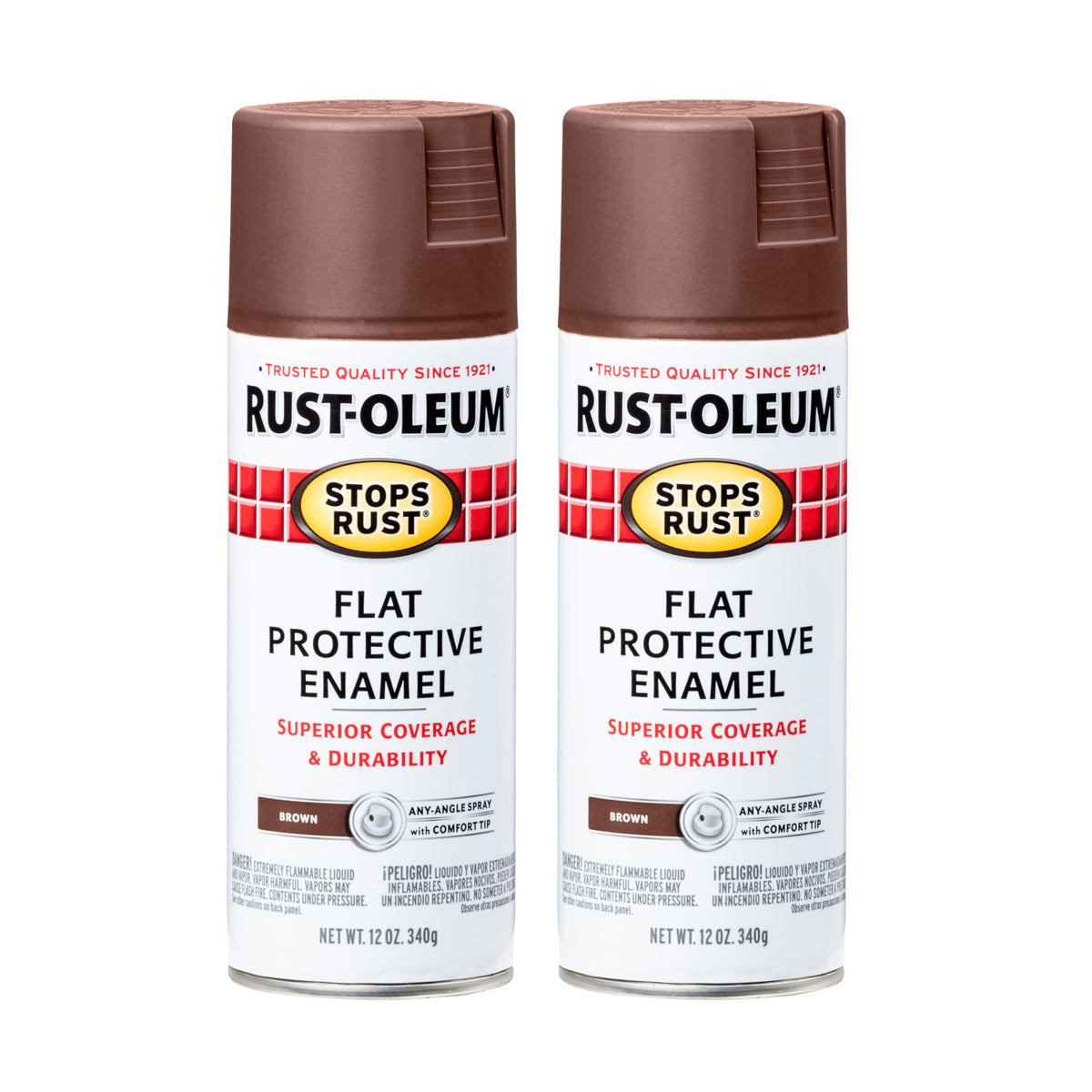 Rust-Oleum 7776830 Stops Rust Spray Paint, 12 oz, Flat Black