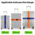 WISYOK Luggage Straps Extended, 4 Pack, 130-250cm Adjustable, Pink SkyBlue