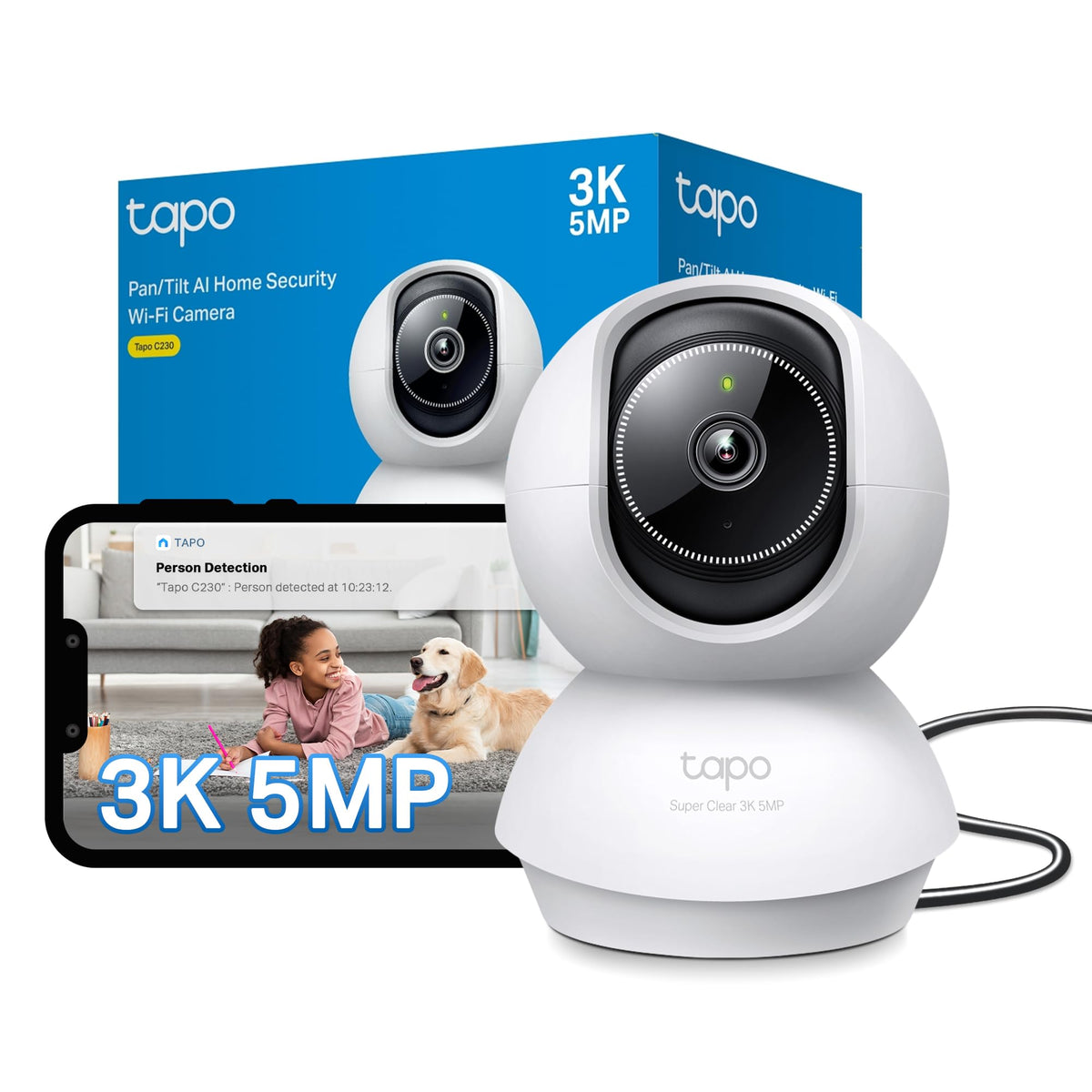 Tapo C200P2 2-Pack Full HD Indoor Security Camera Pet Camera House Security