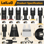 LEILUO 32Pcs Oscillating Tool Blades Wood Metal Multitool Blades Set