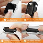 LK 6 Pack Screen Protector for Apple Watch Series 9 8 7 41mm/Series SE 6 5 4 40mm, Screen Protector Compatible for Apple Watch 40/41mm, High Definition, Bubble Free, Clear Flexible TPU Film