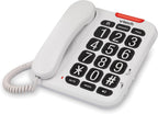 Vtech SA3100 Corded Senior Phone for Elderly with High-Contrast Large Buttons,Multilingual Talking Digits,Visual Ringer,Speed Dial,Speakerphone,No AC Power,Earpiece and Speakerphone Volume Control