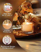 Homemory 24-Pack Flameless Tea Lights Candles Battery Operated, 200+ Hours