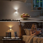 L LOHAS LED Night Lights Plug into Wall, Dimmable Night Light 2 Pack