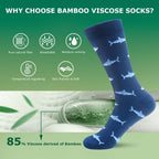 WeciBor Men's Bamboo Seamless Socks 6/12 Pack