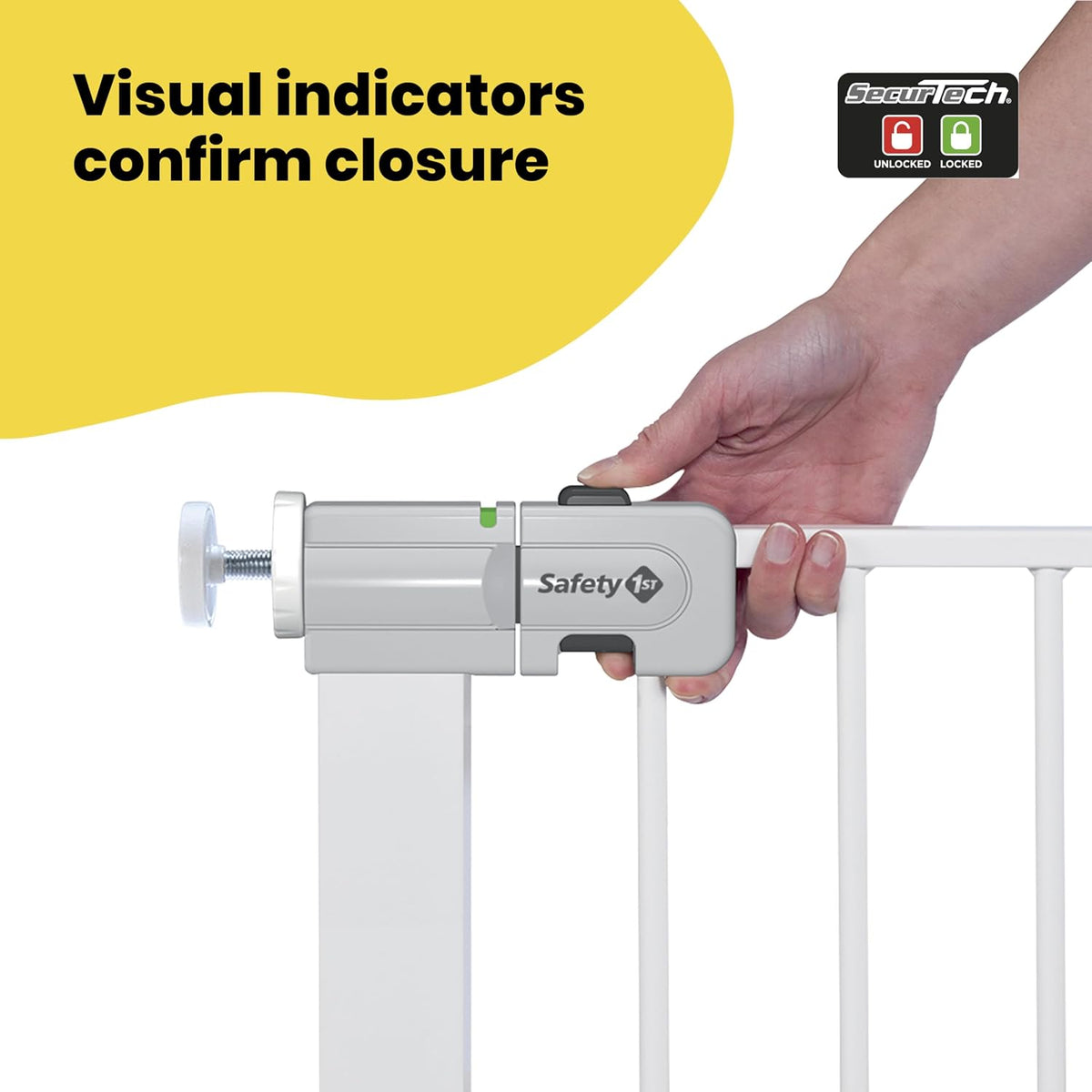 Safety 1st SecureTech Gate, Baby Stair Gate 73–80 cm, White