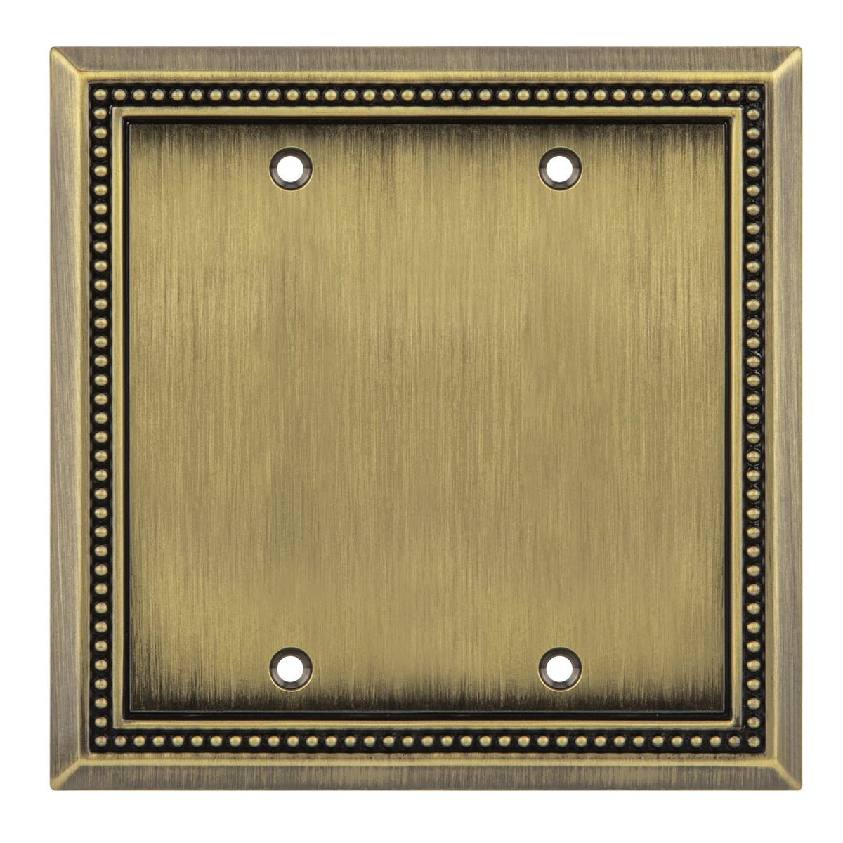 Sunken Pearls Heavy-Duty 4 Toggle Light Switch Plate, Antique Brass, 1 Pack