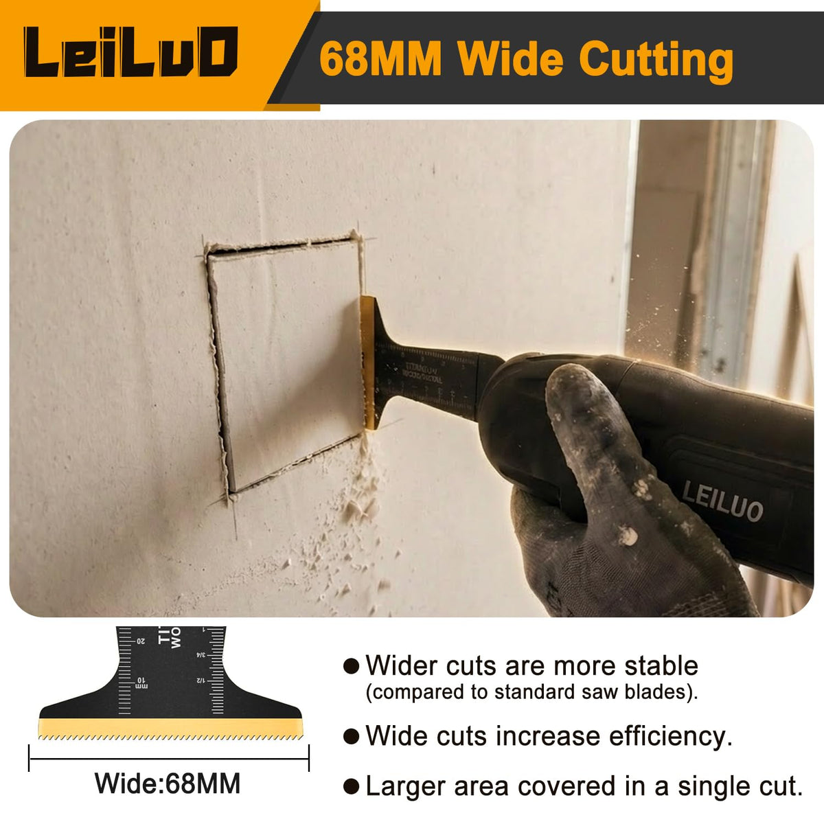 LEILUO 32Pcs Oscillating Tool Blades Wood Metal Multitool Blades Set