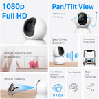 Tapo C200P2 2-Pack Full HD Indoor Security Camera Pet Camera House Security