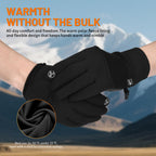 Thermal Winter Gloves for Men Women, Anti-Slip Touch Screen Liner Gloves for Running, Walking, Riding, Driving and Cycling