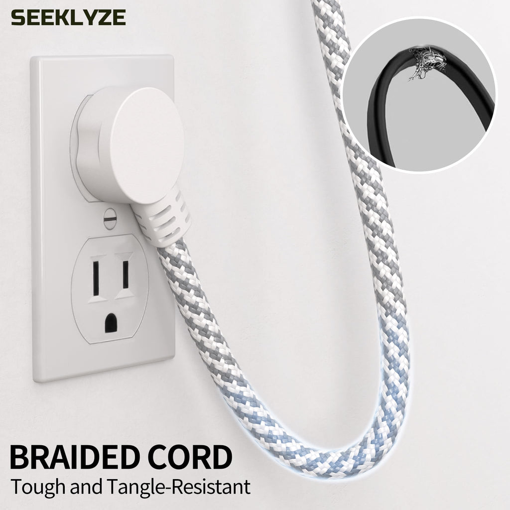 16/3 Black Extension Cord 6 FT Indoor, Short Extension Cord