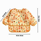 PandaEar 3 Pack Baby Weaning Bibs with Long Sleeves | Waterproof Toddler Bibs 6-24 Months