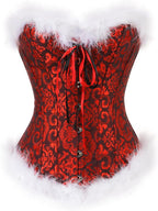 LSFYSZD Women's Lace Up Boned Overbust Corset Bustier Lingerie Bodyshaper Top Plus Size