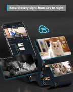 blurams Pet Camera 2K, Indoor Cameras, Dog Camera, 360° Home Security Cameras, Color Night Vision, Motion Tracking, 2-Way Talk, Cloud&SD, APP Control, Compatible with Alexa