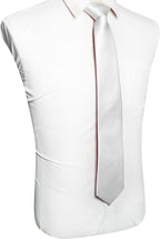 RBOCOTT Solid Color Tie Mens Necktie for Business and Wedding Party