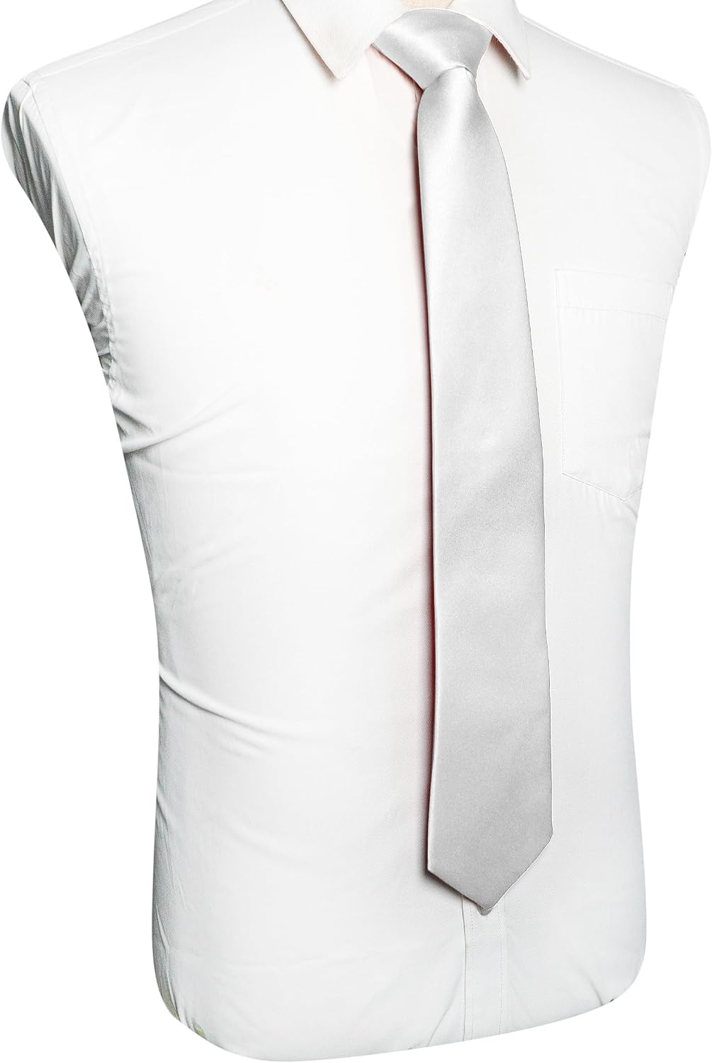 RBOCOTT Solid Color Tie Mens Necktie for Business and Wedding Party