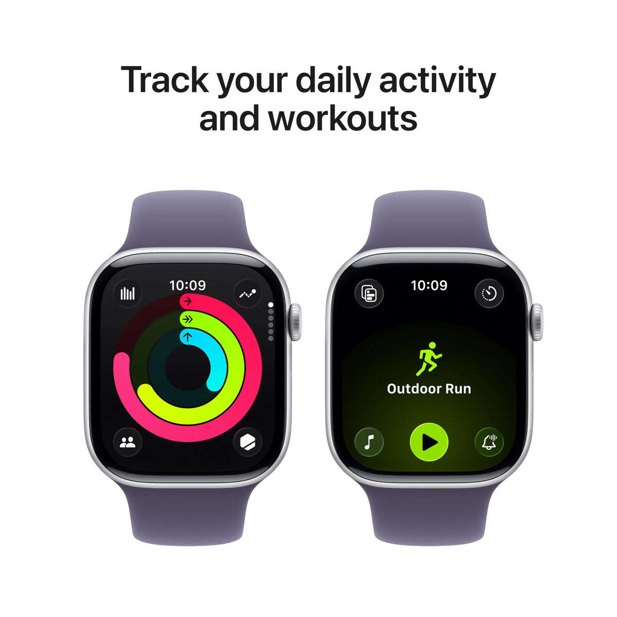 Apple Watch Series 11 GPS 42mm Smartwatch with Space Grey Aluminium Case with Black Sport Band S/M. Sleep Score, Fitness Tracker, Health Monitoring, Always-On Display, Water Resistant