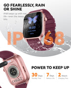 Smart Watch for Men Women- Answer/Make Call, 2026 IP68 Waterproof Fitness Tracker Watch with Sleep Step Counter Activity Smartwatch for Samsung Android iPhone iOS (Deep Burgundy, 1.83)