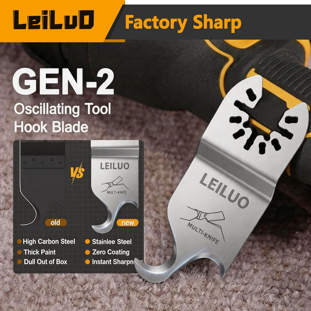 LEILUO 32Pcs Oscillating Tool Blades Wood Metal Multitool Blades Set