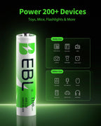 EBL AAA Rechargeable Batteries 1100mAh 8-Pack 1.2V Ni-MH Battery