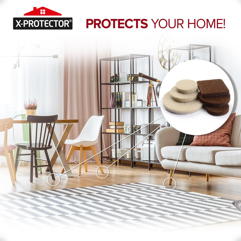 Felt Furniture Pads X-PROTECTOR 133 PCS Premium Furniture Pads - Felt Pads