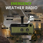 SOLARBABY Wind Up Solar Radio, Emergency Hand Crank Self Powered AM/FM Survival Solar Weather Radio with LED Flashlight,SOS Alarm,2000mAh Emergency Power Bank for Smart Phone (M-Orange)