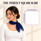 WESTEND CHOICE Square Chiffon Scarves Women's Neck Scarf 50s Retro Bandana