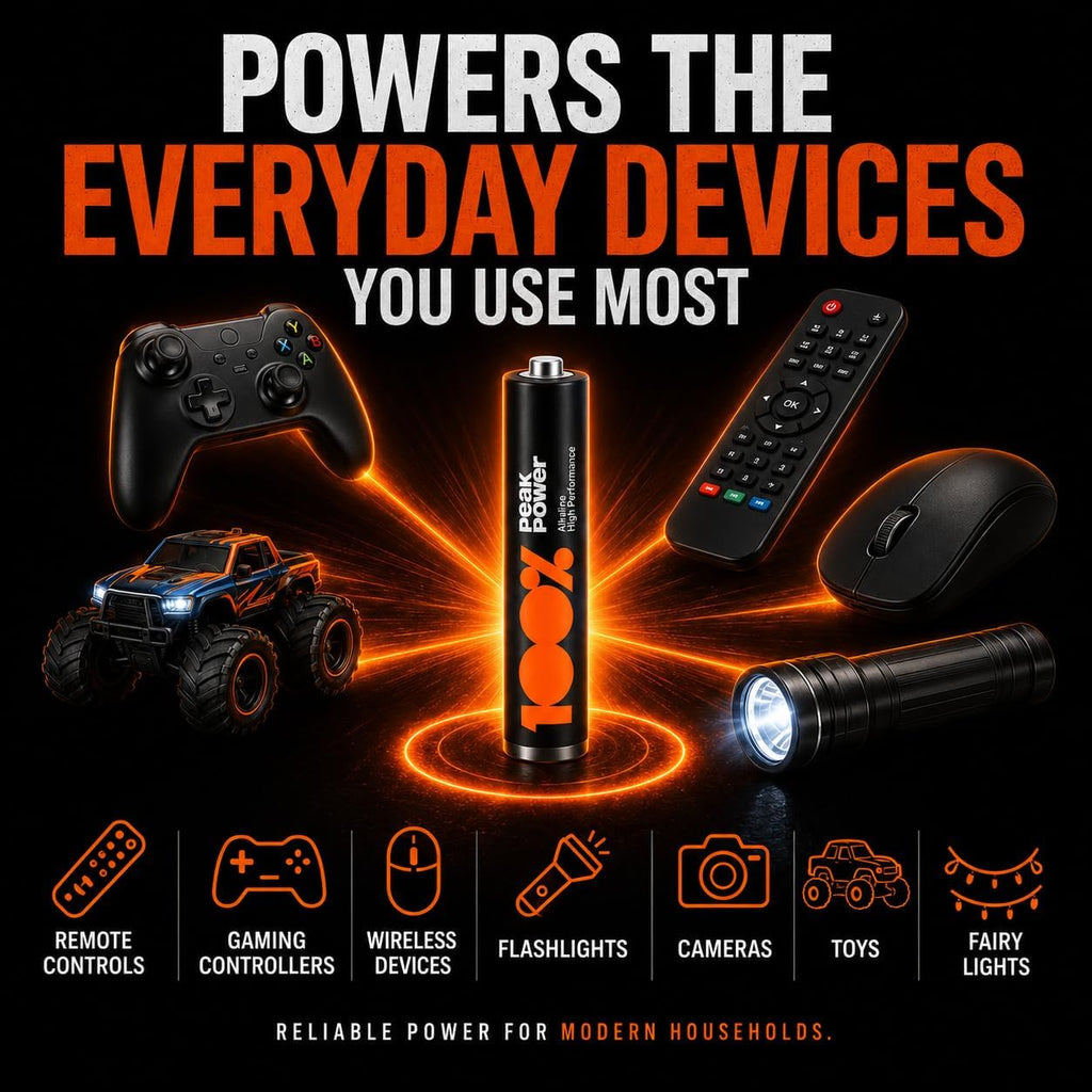 100PP AAA Batteries 40 Pack | Alkaline 1.5V Long-Lasting Power