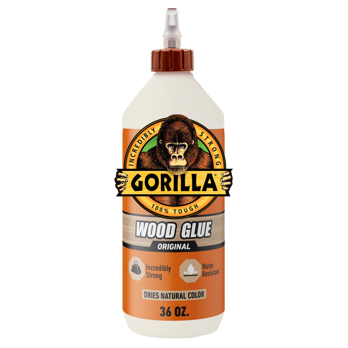 Gorilla Wood Glue, Fast Clamp, Water Resistant PVA, 8 oz