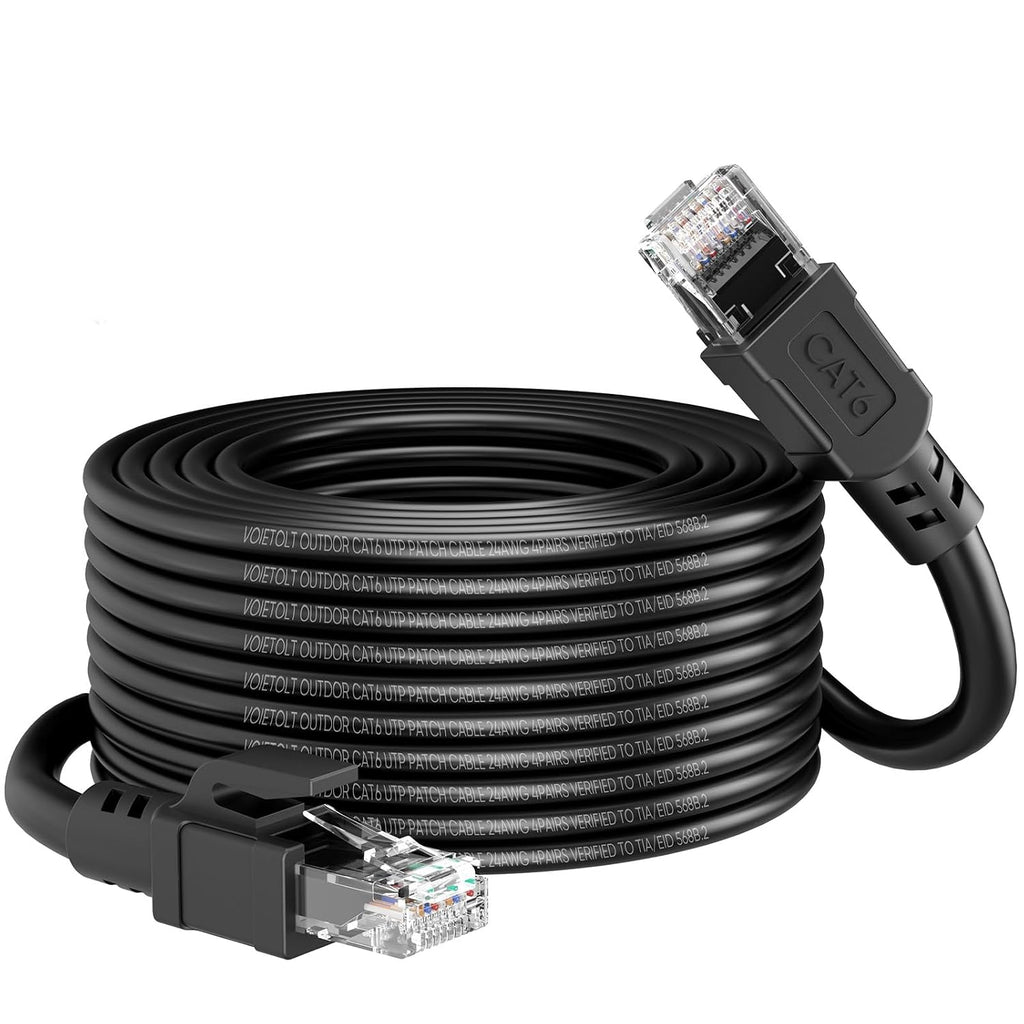 Cat6 Ethernet Cable 3 meter, Outdoor Water Resistant Internet Cable, Direct Burial High-Speed Gigabit 10Gbps 550MHz/s Lan Network Cable Cord