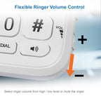 Vtech SA3100 Corded Senior Phone for Elderly with High-Contrast Large Buttons,Multilingual Talking Digits,Visual Ringer,Speed Dial,Speakerphone,No AC Power,Earpiece and Speakerphone Volume Control