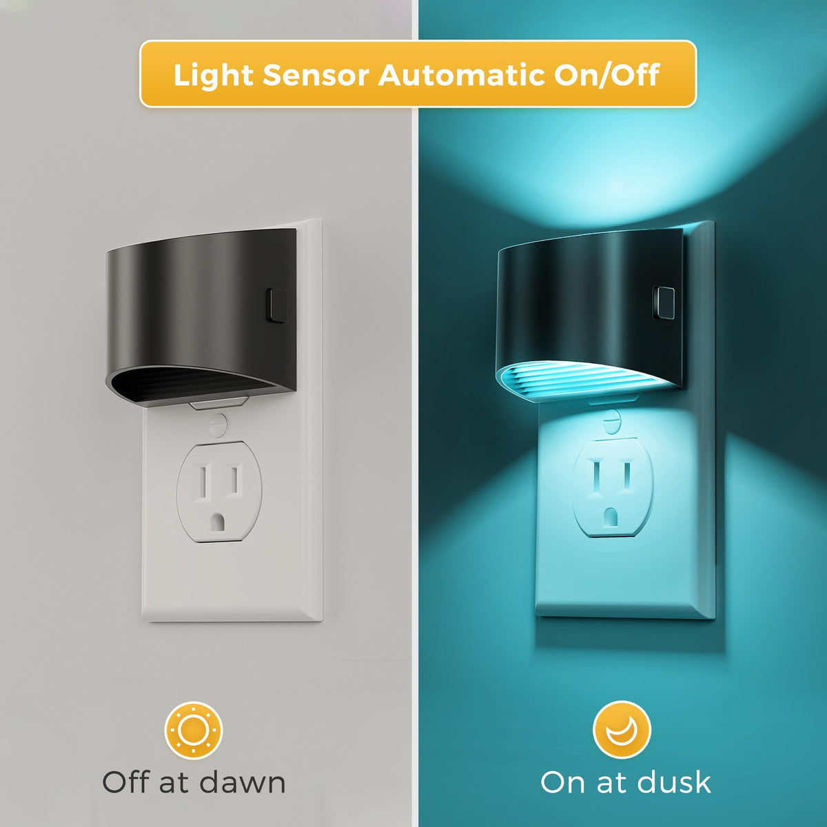 L LOHAS LED Night Lights Plug into Wall, Dimmable Night Light 2 Pack