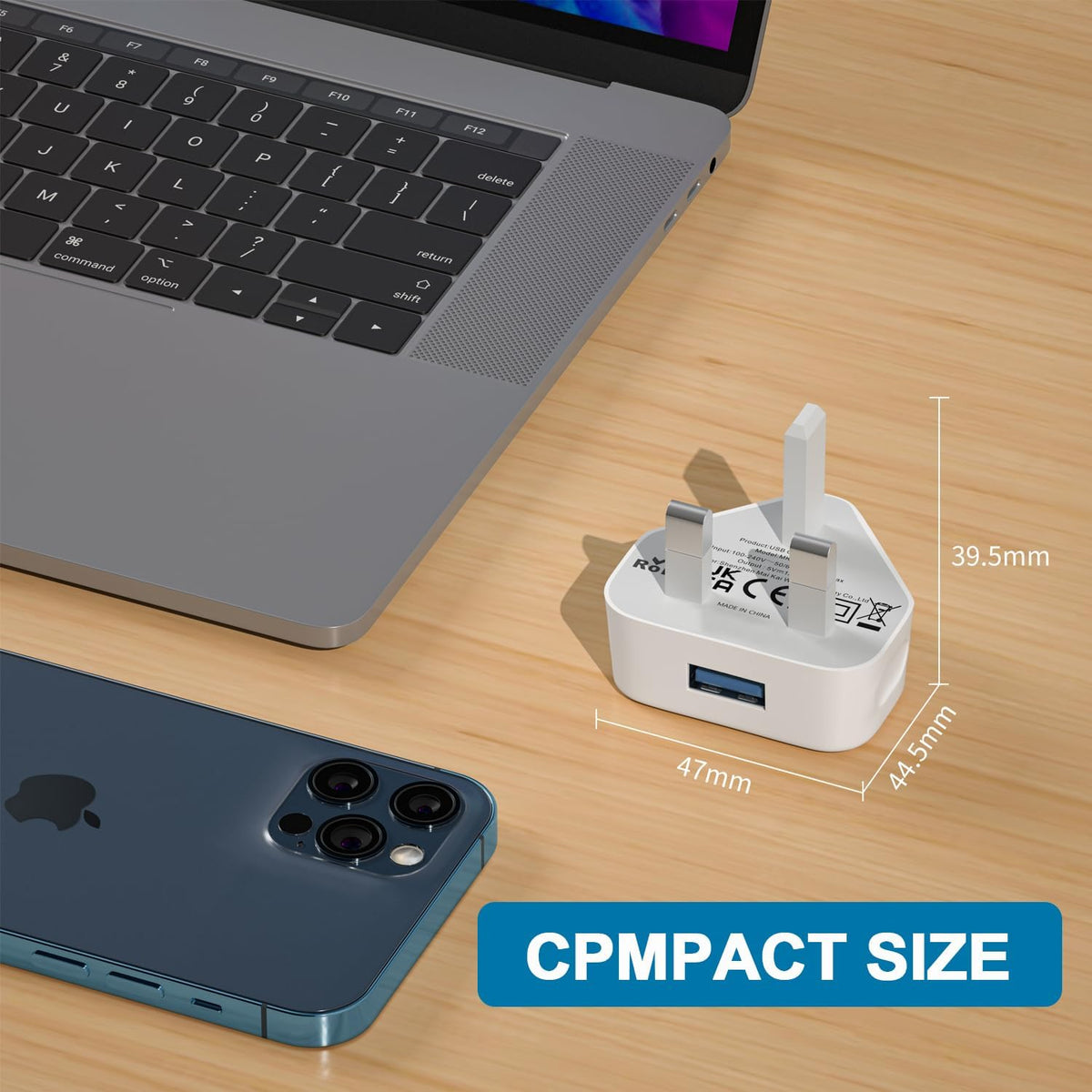 USB Plug,USB Plug Adaptor UK 3 Pin Mains Charger,3 Pack Wall Charger Head Compact Charge Head 5V/1AMP Charging for iPhone 11/11 Pro/10/Xs/XS Max/XR/X/8/7/6 Plus/5/4,iPad Pro/Air 2