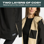 OHS Adults Drying Robe, Gifts for Women Outdoor Water-Resistant Changing Robe Womens Jacket Comfy Sherpa Privacy Robes for Women Men, Stay Dry Swimming Camping Drying Robes - S/M, L/XL