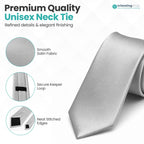 Trimming Shop 5cm Slim Skinny Solid Colour Necktie for Mens