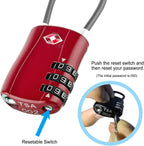 Diyife TSA Approved Luggage Locks with Flexible Steel Cable, Easy to Set up