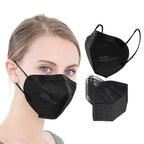 LEMENT 50pcs KN95 Face Mask Black 5-Layer Filter≥95% Cup Dust Safety Masks