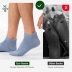 Niorasen Bamboo Trainer Socks for Men & Women, 6 Pairs, Low Cut