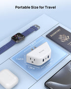 TROND Multi Plug Outlet Extender with USB, 2 Pack Plug Splitter