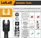 LEILUO 32Pcs Oscillating Tool Blades Wood Metal Multitool Blades Set