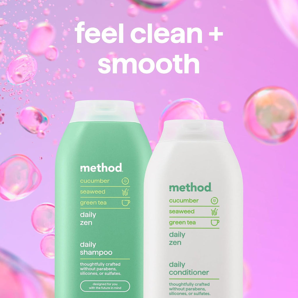 Method Daily Zen Shampoo, Cucumber & Green Tea, Sulphate Free, 350ml