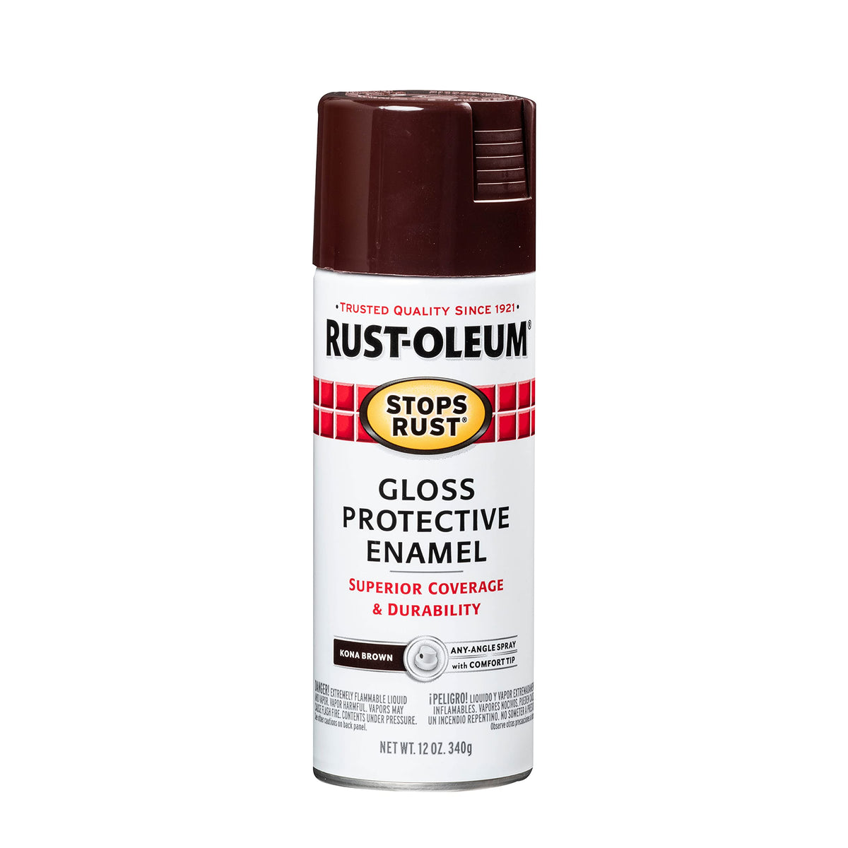 Rust-Oleum 7776830 Stops Rust Spray Paint, 12 oz, Flat Black