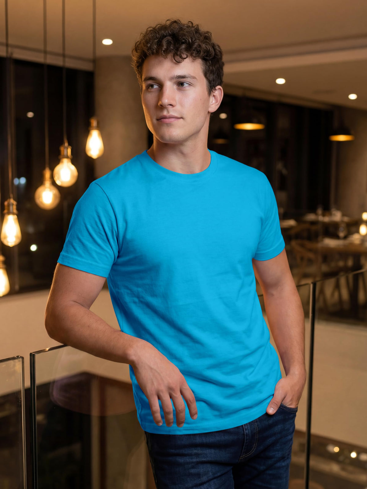 Love My Fashions Mens Plain T Shirt Crew Neck & Short Sleeve Cotton Tops for Men