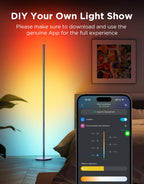 Govee RGBIC Floor Lamp Basic, 1000lm LED Corner Lamp, Black